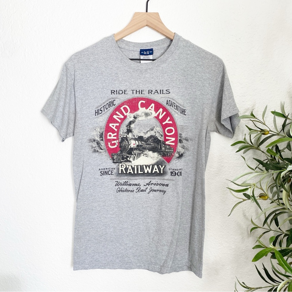 Grand Canyon Historic Railway Graphic Tee Gray Unisex Small
